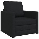 vidaXL Canapé-lit 2 en 1 Noir 74x77x81 cm Tissu