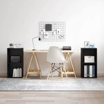 vidaXL Ensemble meuble TV 2 Pièces Chêne noir Bois d'ingénierie
