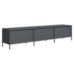 vidaXL Meuble TV anthracite 202x39x43 5 cm acier laminé à froid
