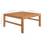 Vidaxl salon de jardin 2 pièces avec coussins crème bois de teck