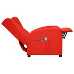 vidaXL Fauteuil de massage électrique à oreilles Rouge Similicuir