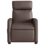 vidaXL Fauteuil de massage inclinable électrique marron similicuir