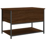 vidaXL Banc de rangement chêne marron 70x42 5x47 cm bois d'ingénierie
