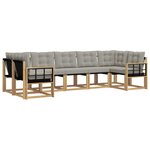vidaXL Ensemble de canapés d'extérieur 7 pc Blanc et gris clair