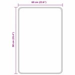 vidaXL Tapis de bain Bleu 60 x 90 cm Polypropylène