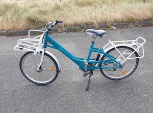 Vélo électrique du facteur  reconditionné - Grande taille - Turquoise / Blanc