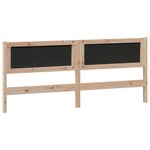 vidaXL Tête de lit Autre Marron et noir 200 cm Bois massif en pin