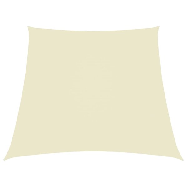 vidaXL Voile de parasol Tissu Oxford trapèze 4/5x4 m Crème