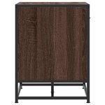 vidaXL Banc à chaussures chêne marron bois d'ingénierie et métal