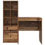vidaXL Bureau avec tiroir 2 Pièces Bois ancien