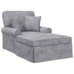vidaXL Chaise lounge avec jupe Gris clair 157 x 91 x 91 cm ARES