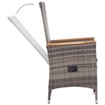 vidaXL Ensemble à manger de jardin 5 Pièces Gris