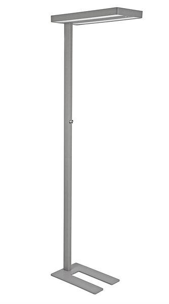 Lampadaire LED MAULjuvis, régl., capteur mouvem./lum. argenté MAUL