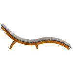 Chaises longues vidaXL avec coussins (2 Pièces) - Gris foncé  en bois d'acacia massif