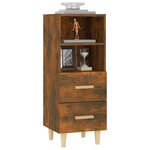 vidaXL Buffet Chêne fumé 34 5x34x90 cm Bois d'ingénierie