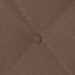 vidaXL Coussin de Dos Marron 140 x 19 x 50 cm tissu