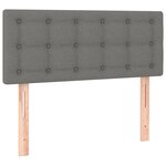 vidaXL Sommier à lattes de lit avec matelas et LED Gris foncé 80x200cm