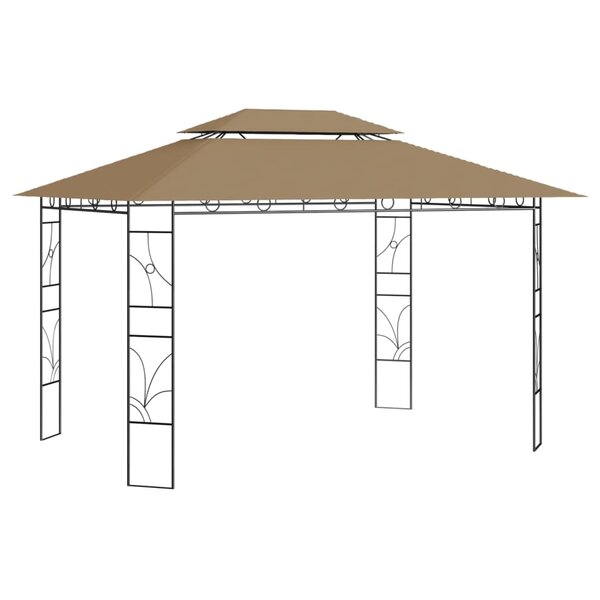 vidaXL Belvédère 4x3x2 7 m Taupe 160 g/m²