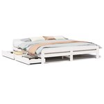 vidaXL Cadre de lit sans matelas blanc 180x200 cm bois massif de pin
