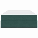 vidaXL Lit avec rangement et matelas Vert foncé 120 x 200 cm Velours