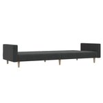 vidaXL Canapé-lit à 2 places gris foncé tissu