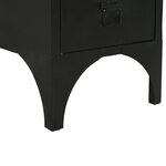 vidaXL Bureau à piédestal unique Bois de sapin et acier 100x50x76 cm