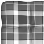 vidaXL Coussins de canapé palette 7 Pièces Motif à carreaux gris