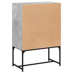 vidaXL Armoire latérale avec portes en verre gris béton 69x37x100 cm