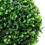 vidaXL Plantes de buis artificiel 2 Pièces avec pots Boule Vert 27 cm