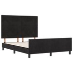Cadre de lit en velours noir vidaXL 160x200 cm