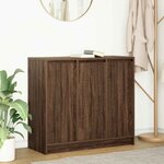 vidaXL Buffet chêne marron 85x34x76 cm bois d'ingénierie
