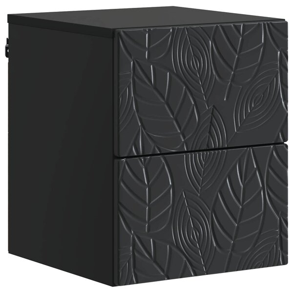 vidaXL Cabinet de chevet mural Noir 34 5 x 33 x 40 cm