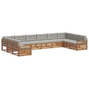 vidaXL Ensembles de canapés 7 pc Gris Naturel et Clair