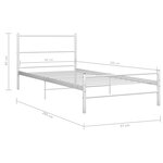 vidaXL Cadre de lit sans matelas blanc métal 90x200 cm