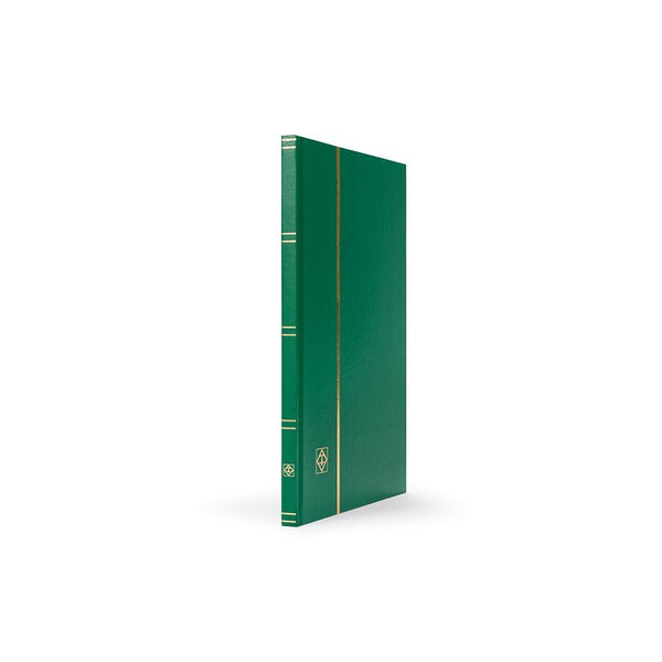 Classeur à bandes pour timbres 16 pages blanches. Couleur - Vert