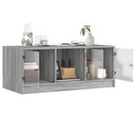 vidaXL Table basse avec portes en verre sonoma gris 102x50x42 cm