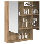 vidaXL Armoire Miroir de Salle de Bain Chêne artisan 50 x 14 5 x 70 cm