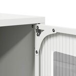 vidaXL Buffet haut blanc 68x39x107 cm acier
