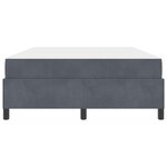 vidaXL Cadre de lit Blanc  gris foncé et gris 140 x 190 cm Velours
