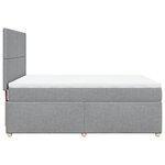 vidaXL Sommier à lattes de lit avec matelas Gris clair 160x200cm Tissu