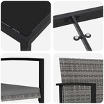 vidaXL Ensemble de salle à manger pour jardin 9 Pièces Gris Poly rotin