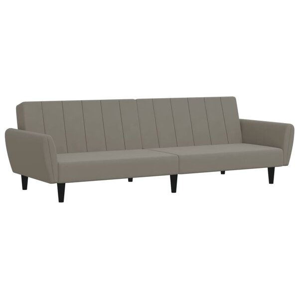 vidaXL Canapé-lit à 2 places gris clair velours