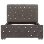 vidaXL Cadre de lit sans matelas gris velours 100x200 cm