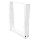 vidaXL Pieds de table basse en forme de V  2 pièces  blanc  60 x (42-43 3) cm  acier