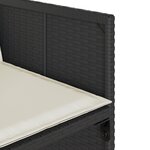 vidaXL Ensemble à manger de jardin 9Pièces coussins noir résine tressée