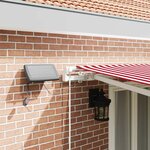 vidaXL Auvent Rétractable avec Rouge et blanc 500 ×350 cm tissu
