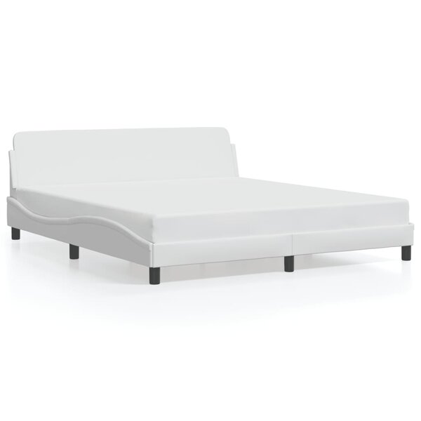vidaXL Cadre de lit sans matelas blanc 180x200 cm similicuir