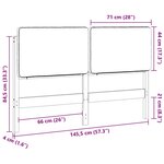 vidaXL Tête de lit capitonnée Marron et Noir 140 cm Pin massif