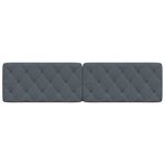 vidaXL Coussin de tête de lit gris foncé 200 cm velours