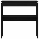 vidaXL Table console Chêne noir 80 x 30 x 80 cm Bois d'ingénierie